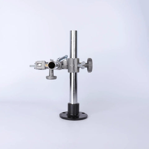 Heavy Duty Mini Welding Torch Holder Stand With Adjustable Vertical Height And Horizontal Sliding V Clamp Mounts For MIG TIG Guns