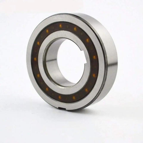 Heavy Duty Sprag Clutch One Way Bearing With Internal And External Keyways Built For Rock Solid Indexing And Backstop Tasks Delivering Kickass Zero Backlash Torque Transfer In 15Mm Bore 35x11mm Size, showing steel construction and internal keyway.