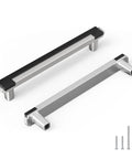 5 Inch Cabinet Pulls 10 Pack Square Zinc Alloy Drawer Handles In Black And Brushed Nickel For Kitchen Cabinets And Bedroom Furniture 
