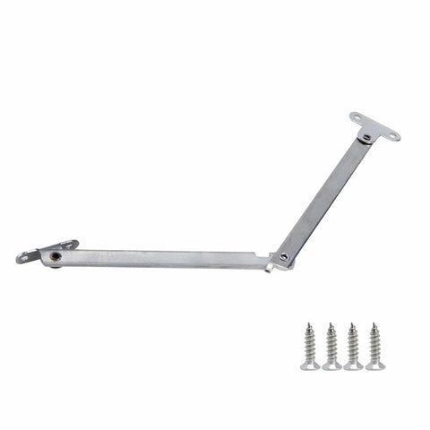 10 Inch Folding Lid Stay Hinges Set, 180 Degree Rotatable Stainless Steel Cabinet Hinge For Tables And Furniture, Heavy Duty, Includes 2 Pairs