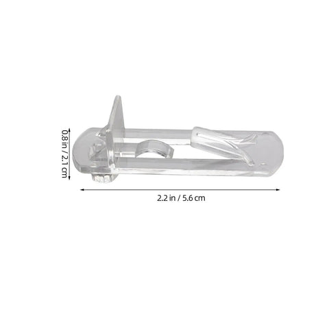 Easy Locking Shelf Pegs For Cabinets And Furniture No Burrs Required Durable Plastic Shelf Pins 30 Pack, transparent side view
