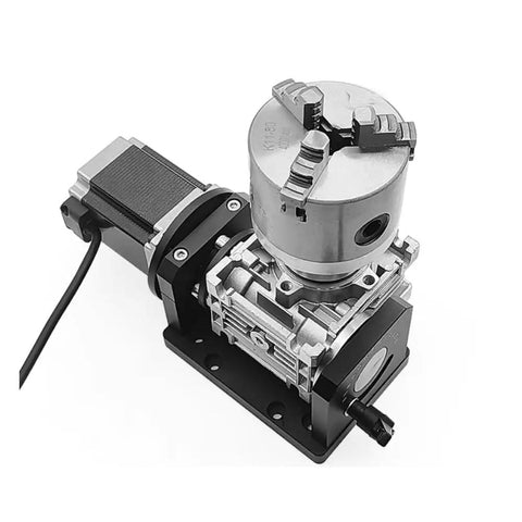 Absolute Beast Cnc Fourth Axis Rotary Table Jd160 With 105 Mm Center Height And 10 To 1 Worm Gearbox motorized rotary head assembly.