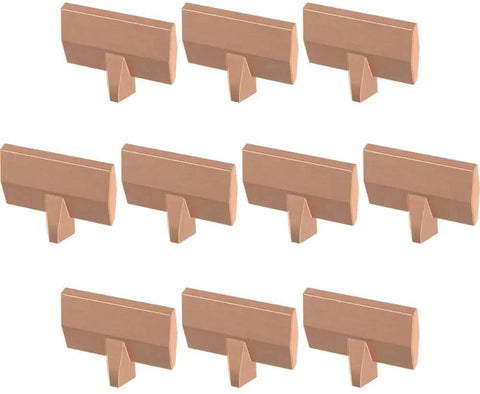 Gathered Blade Cabinet Knob In Brushed Copper Finish, 1-7/16 Inch Drawer Knob For Kitchen And Bath Cabinets, Slick Modern Hardware To Upgrade Your Home, Durable 10 Pack displayed in a row