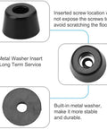 40 Piece Rubber Feet Bumper Set With Metal Washer For Furniture Appliances Electronics Protect Floors Non Marking Anti Slip Leg Pads D16x14x10mm Built Tough Durable showing details of metal washer insert and protection against floor scratches.