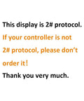 Protocol 2 UART Color LCD Display warning text about controller compatibility with focus on 2# protocol caution message.