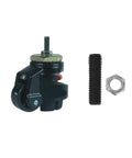 Hardcore Heavy Duty Leveling Casters Four Pack Industrial Support Roller Wheels With Adjustable Threaded Base, showcasing a black caster wheel with threaded mount.