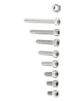 A2 Stainless Steel Hex Socket Screws And Nuts Kit With 200 Screws And 100 Nuts For Home And Office Repairs: assorted cap head screws