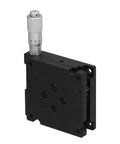 RF A60 Linear Stage Translation Platform With Manual Angle Square Micrometer, 60x60mm aluminum platform, black finish.