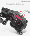 Close-up of front caliper in All In One Bike Disc Brake Kit Front And Rear Calipers With Rotors 160mm And 180mm Options