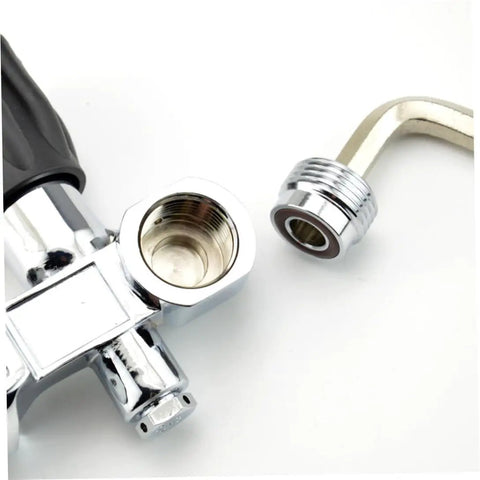 Durable Diving Tank Valve And Cylinder Adapter For 250BAR Underwater Gas Chrome Plated Brass Valve With Easy On Off Hand Wheel Grip