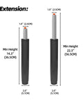 Heavy-Duty Gas Lift Cylinder For Office Chair, Gaming Chair And Stool Replacement Parts, 14 to 22 Inch Length, 8 Inch Stroke