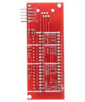 Red circuit board for Universal Programmer Emulator Kit For PC With Kit2 Kit3 Debugger Offline Batch Programming, vertical view.