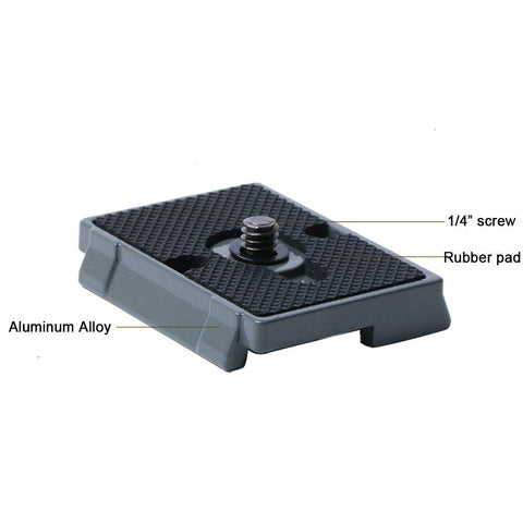 Pack Of 2 Quick Release Plates With One Quarter Inch Screw For RC2 Rapid Connect System, Durable Aluminum Alloy Build With Grippy Rubber Pad
