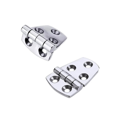 Heavy Duty Marine Flush Hatch Hinge Pair With Fasteners Built From 316 Stainless Steel Shortside Hinges For Boat Compartments And Doors