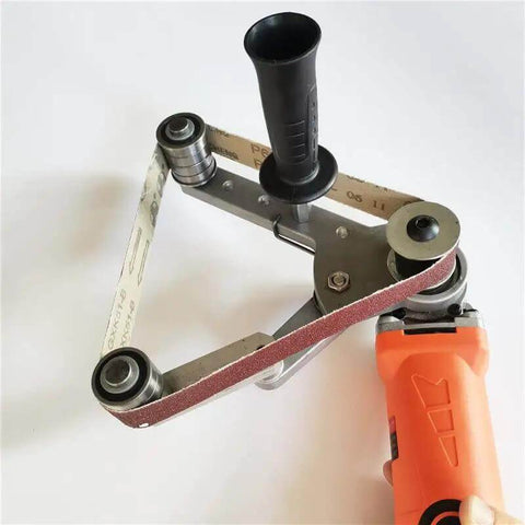 Stainless Steel Pipe Grinding Polisher Kit For Angle Grinder With Flexible Abrasive Belt And High Molecular Dri Wheel, DIY Metalworking Accessory For Pros And Weekend Warriors.