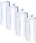 Beefy Heavy Duty Door Reinforcement Lock Withstanding 800 Lbs Of Force, shown in a set of four, highlighting white alloy design