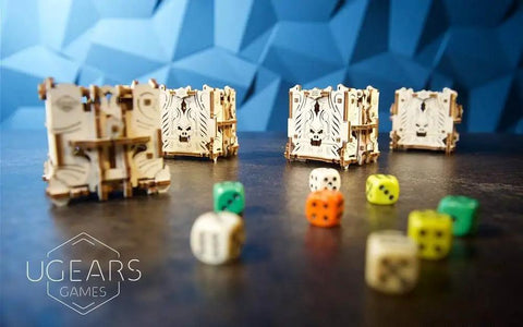 Modular Dice Tower Wood Laser Cut Do It Yourself Self Assembling Kit For Board Games Great For Game Night Easy Roller And Durable Game Accessory That Elevates Any Tabletop Session, wooden dice towers with dice on table