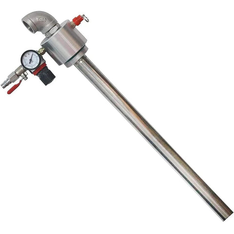 Joverex 4 Inch Stainless Steel Pneumatic Drum Pump For Diesel Hydraulic Oil Transfer Air Operated Chemical Fluid Pump With Digital Pressure Gauge High Flow Rate 180-220Kg Barrel Adjustable Flow Speed