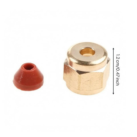 Heavy Duty Simhoa Stage Fog Machine Nozzle Replacement Fitting With Brass Hex Body Threaded Connector and Cap, red cone included.