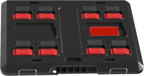 Heavy Duty Mounting Feet For Packout System, 10 Pack Black ABS Feet Compatible With Milwaukee Packout Tool System, top view