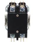 Two Pole AC Contactor With 40 Amp 24V Coil For HVAC Systems, Heavy Duty NO Contact, condenser and compressor contactor, front view