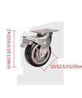 Heavy Duty 304 Stainless Steel Caster Wheels Built Tough For Flat Cart Hauling With Thick Bracket Plates And Dual Sealed Ball Bearings shown at 14.2cm size.