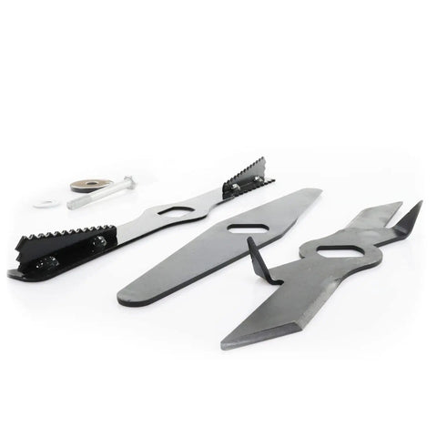 Replacement Blade Set For Wood Chipper Mulcher Leaf Shredder 3 Piece High Performance Durable Blades For Yard Debris