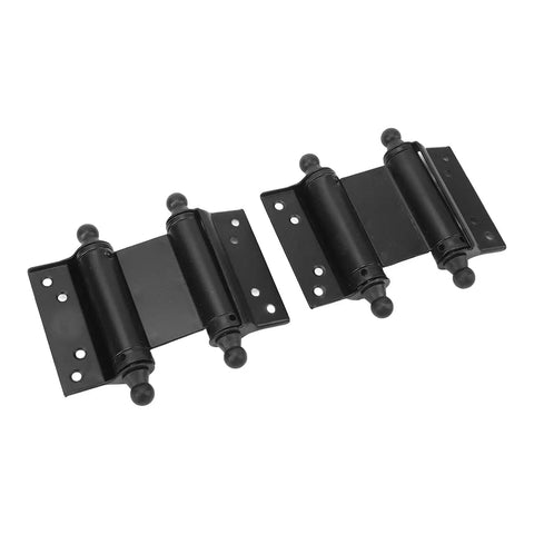 Black stainless steel self closing door hinge double action spring hinge for cafe saloon and counter doors easy installation durable
