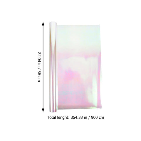 Iridescent Cellophane Wrapping Paper Roll For Flower Bouquets And Wine Bottles Multicolor Gift Wrap For Weddings And Parties Can Be Cut To Size Durable Packaging Paper For Gifts That Pop, 56 cm width, 900 cm length