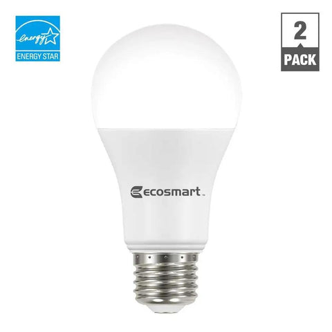 100W Equivalent Daylight A19 LED Light Bulb 2 Pack Dimmable Energy Star Certified 1680 Lumens Bright White for Home Office and Living Space Long Lasting Energy Efficient Easy Install Plug And Play