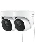 4K Outdoor Security Cameras Pack Of 2 With PoE Dome Design, Human Vehicle Pet Detection, Smart Home Compatible, Ultra HD