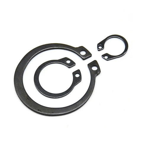 Heavy Duty External C Type Circlip Retaining Rings For Shafts Built To Last Burr Free Surface Carbon Steel Black Finish Snap Rings Set Sizes