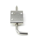 Front view of Hidden Hinge Industrial Spring Buckle made from 304 stainless steel, showing heavy-duty cabinet door hardware construction.