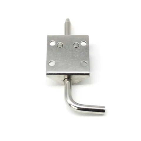 Front view of Hidden Hinge Industrial Spring Buckle made from 304 stainless steel, showing heavy-duty cabinet door hardware construction.
