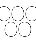 Round Rubber Motor Belt 5mm Diameter And 653mm Circumference 5 Pack For Industrial Machinery Transmission And Drive Systems Replacement Parts Ideal For Precise Mechanical Equipment And Heavy Duty Applications, five black belts