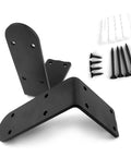 Heavy Duty L Shape Wall Shelf Brackets Two Pack Solid Steel Corner Mounts Rust ProofVintage Style with screws and wall anchors
