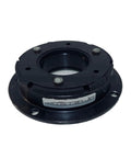 Front view of black FBD-20 DC24V dry single-plate electromagnetic brake with mounting flange