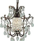 Maison De Ville 1 Light Chandelier 14.25 Inch Height 11 Inch Wide with crystal accents and British Bronze finish
