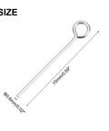 500 Pieces Stainless Steel Eye Pins 0.6mm Gauge 15mm Flat Headpins for Jewelry Making Supplies Beading Earrings Necklaces Findings Silver Ideal For DIY Crafts And Beadwork, size chart