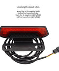 Must Have E Bike Tail Light For 24 To 48V Systems Packed With Super Bright Led Rear Lamp That Flashes During Brakes And Stays Lit At Night Ensuring You Stay Safe And Visible On The Road While Rocking That Cool IPX4 Water Resistance Level. 150cm cable red rear light