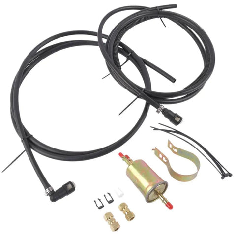 Upgrade Your Ride With This Killer Fuel Line Kit For Chevy Cobalt Ion And Pontiac G5 Models From 2005 To 2010 Perfect Fit For All The Cool 2.2L Engines Out There So You Can Keep Cruising Smooth Without Any Leaks Or Woes On The Road Ahead Today fuel injection hose kit with filter, clamps and fittings