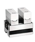 Rock Solid Cnc Workholding Fixture Featuring A Heavy Duty Zero Point Self Centering Vise With Soft Jaw Grips, close-up view.