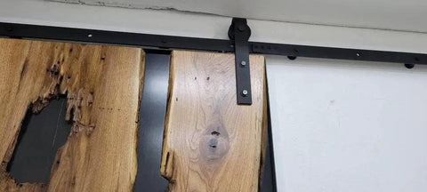 Live Edge Black Walnut Barn Door Handcrafted In Minnesota Made To Order One Of A Kind Custom Wood Sliding Door Track