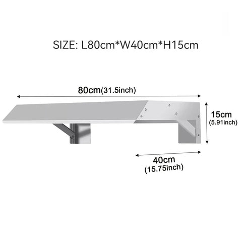Heavy Duty EV Charger Cover With Sloped Stainless Steel Roof, 80cm wide weatherproof shade for EV charging protection.