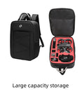 Shoulder Bag For Avata 2 Goggles N3 Dope High Capacity Protective Travel Case with compartments for drone accessories, black and red interior.