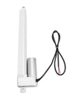 High Performance 12 Volt Linear Actuator With Heavy Duty 300mm Stroke And 330 Lb Load Capacity Featuring Waterproof I-P54 Build Plus Limit Switch For Electric Beds Sofas And Camera Stands, gray motor and extending arm.