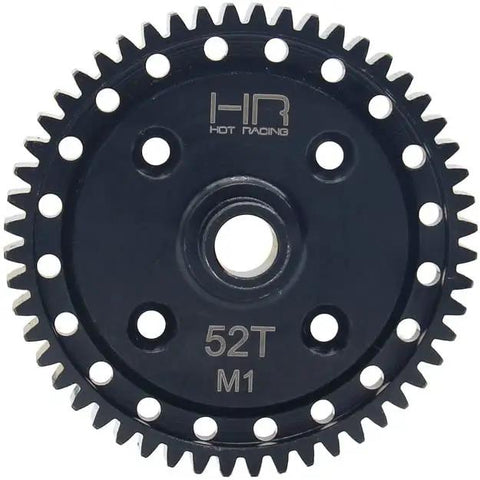 Beefed Up 52T 1 Mod Steel Spur Gear For Sledge RC Car Transmission CNC Machined Hardened Steel Black Finish