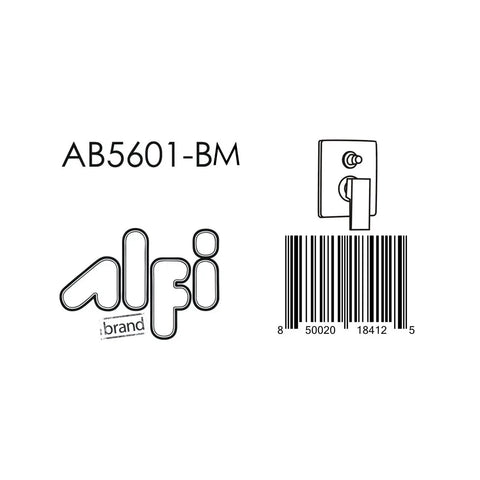 HomeStock Black Matte Shower Faucet System with Pressure Balance Valve and Single Lever Handle labeled with AB5601-BM
