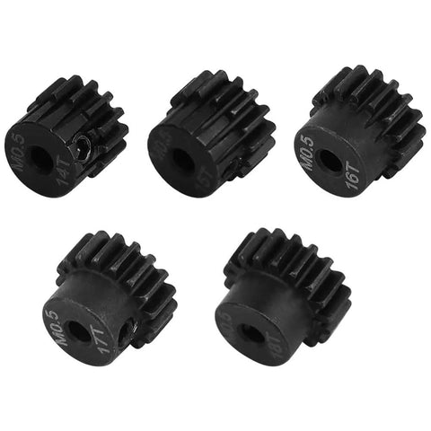 0.5M Pinion Gear Set For 1 By 24 And 1 By 28 RC Cars And Trucks 2Mm Shaft Hardened Steel 14T 15T 16T 17T 18T