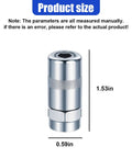 Six Pack Metal Grease Gun Nozzle Tips 1/8 NPT Couplers Replacement For M18 Two Speed And M12 Cordless Guns Fits Most Manual Grease Guns Silver